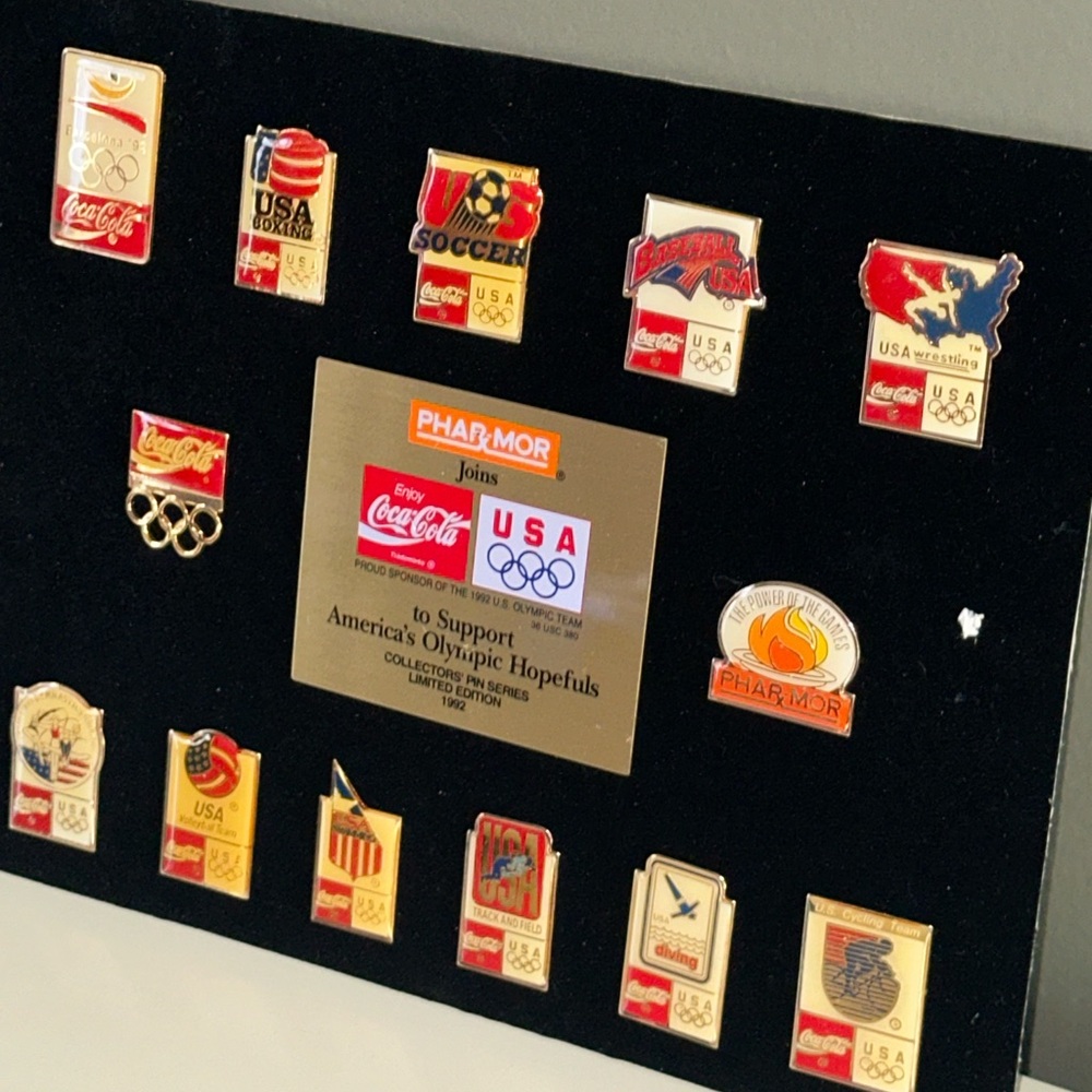 Coca Cola Olympic Wall Decor Hooks - Red, Gold, Black